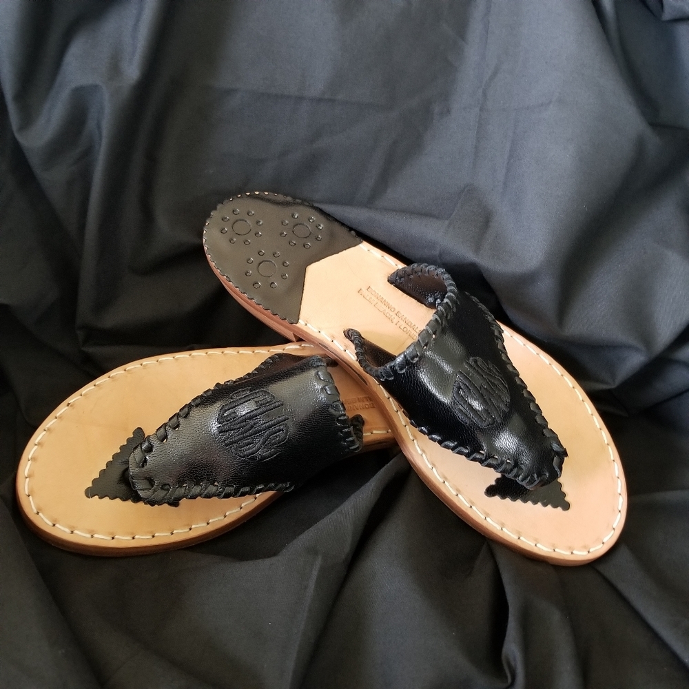 Stephen Bonnano Black Leather Sandals